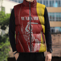 Warsaw Capital of Poland Personalized Sleeveless Puffer Jacket Syrenka Warszawska Sporty Style