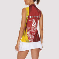 Warsaw Capital of Poland Personalized Women Sleeveless Polo Shirt Syrenka Warszawska Sporty Style