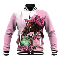 Kentucky Horse Racing Baseball Jacket Mint Julep Cocktail