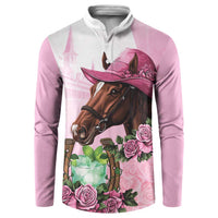 Kentucky Horse Racing Button Sweatshirt Mint Julep Cocktail
