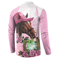 Kentucky Horse Racing Button Sweatshirt Mint Julep Cocktail