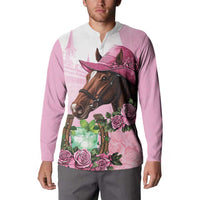 Kentucky Horse Racing Button Sweatshirt Mint Julep Cocktail