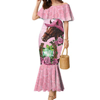 Kentucky Horse Racing Family Matching Mermaid Dress and Hawaiian Shirt Mint Julep Cocktail