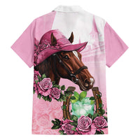Kentucky Horse Racing Family Matching Off The Shoulder Long Sleeve Dress and Hawaiian Shirt Mint Julep Cocktail