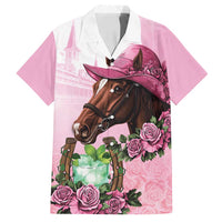 Kentucky Horse Racing Family Matching Summer Maxi Dress and Hawaiian Shirt Mint Julep Cocktail