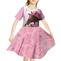 Kentucky Horse Racing Kid Short Sleeve Dress Mint Julep Cocktail