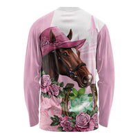 Kentucky Horse Racing Long Sleeve Shirt Mint Julep Cocktail
