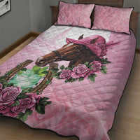 Kentucky Horse Racing Quilt Bed Set Mint Julep Cocktail