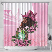 Kentucky Horse Racing Shower Curtain Mint Julep Cocktail