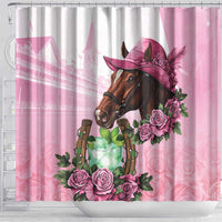 Kentucky Horse Racing Shower Curtain Mint Julep Cocktail