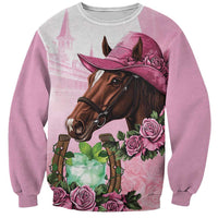 Kentucky Horse Racing Sweatshirt Mint Julep Cocktail