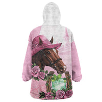 Kentucky Horse Racing Wearable Blanket Hoodie Mint Julep Cocktail