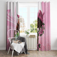 Kentucky Horse Racing Window Curtain Mint Julep Cocktail