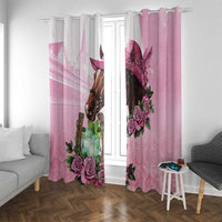 Kentucky Horse Racing Window Curtain Mint Julep Cocktail