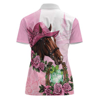 Kentucky Horse Racing Women Polo Shirt Mint Julep Cocktail