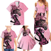 Kentucky Horse Racing Family Matching Summer Maxi Dress and Hawaiian Shirt Derby Ladies With Roses