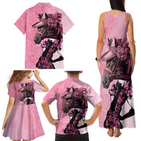 Kentucky Horse Racing Family Matching Tank Maxi Dress and Hawaiian Shirt Derby Ladies With Roses