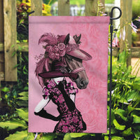 Kentucky Horse Racing Garden Flag Derby Ladies With Roses