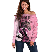 Kentucky Horse Racing Off Shoulder Sweater Derby Ladies With Roses