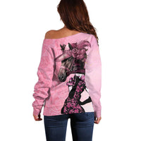 Kentucky Horse Racing Off Shoulder Sweater Derby Ladies With Roses