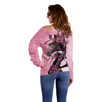 Kentucky Horse Racing Off Shoulder Sweater Derby Ladies With Roses