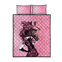 Kentucky Horse Racing Quilt Bed Set Derby Ladies With Roses
