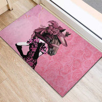 Kentucky Horse Racing Rubber Doormat Derby Ladies With Roses