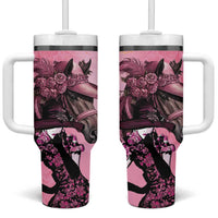 Kentucky Horse Racing Tumbler With Handle Derby Ladies With Roses
