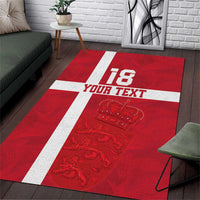 Custom Denmark Football Area Rug Danish Dynamite Go Champion