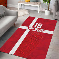 Custom Denmark Football Area Rug Danish Dynamite Go Champion
