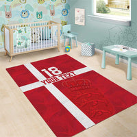 Custom Denmark Football Area Rug Danish Dynamite Go Champion