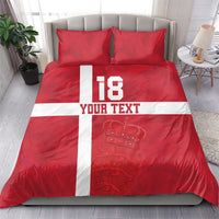 Custom Denmark Football Bedding Set Danish Dynamite Go Champion