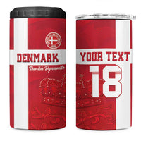 Custom Denmark Football 4 in 1 Can Cooler Tumbler Danish Dynamite Go Champion