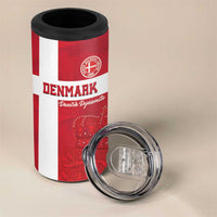 Custom Denmark Football 4 in 1 Can Cooler Tumbler Danish Dynamite Go Champion