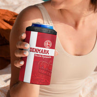 Custom Denmark Football 4 in 1 Can Cooler Tumbler Danish Dynamite Go Champion