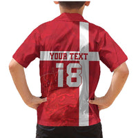 Custom Denmark Football Family Matching Mermaid Dress and Hawaiian Shirt Danish Dynamite Go Champion