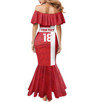 Custom Denmark Football Family Matching Mermaid Dress and Hawaiian Shirt Danish Dynamite Go Champion