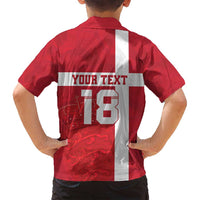 Custom Denmark Football Family Matching Puletasi and Hawaiian Shirt Danish Dynamite Go Champion