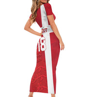 Custom Denmark Football Family Matching Short Sleeve Bodycon Dress and Hawaiian Shirt Danish Dynamite Go Champion