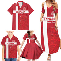 Custom Denmark Football Family Matching Summer Maxi Dress and Hawaiian Shirt Danish Dynamite Go Champion