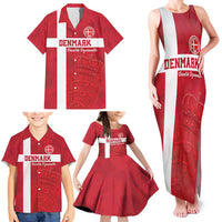 Custom Denmark Football Family Matching Tank Maxi Dress and Hawaiian Shirt Danish Dynamite Go Champion