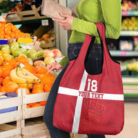 Custom Denmark Football Grocery Bag Danish Dynamite Go Champion