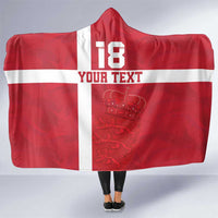 Custom Denmark Football Hooded Blanket Danish Dynamite Go Champion