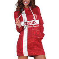 Custom Denmark Football Hoodie Dress Danish Dynamite Go Champion