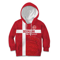 Custom Denmark Football Kid Hoodie Danish Dynamite Go Champion