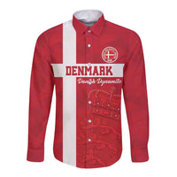 Custom Denmark Football Long Sleeve Button Shirt Danish Dynamite Go Champion