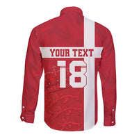 Custom Denmark Football Long Sleeve Button Shirt Danish Dynamite Go Champion