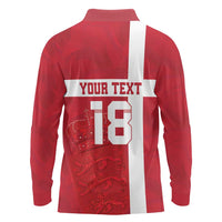 Custom Denmark Football Long Sleeve Polo Shirt Danish Dynamite Go Champion