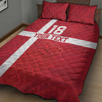 Custom Denmark Football Quilt Bed Set Danish Dynamite Go Champion