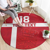 Custom Denmark Football Round Carpet Danish Dynamite Go Champion
